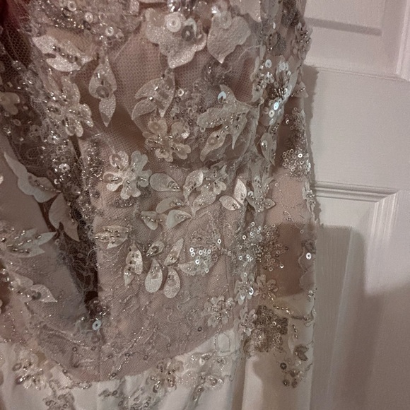 Strapless Beaded Floral Applique Bodice Jumpsuit - DB Studios - Picture 5 of 5